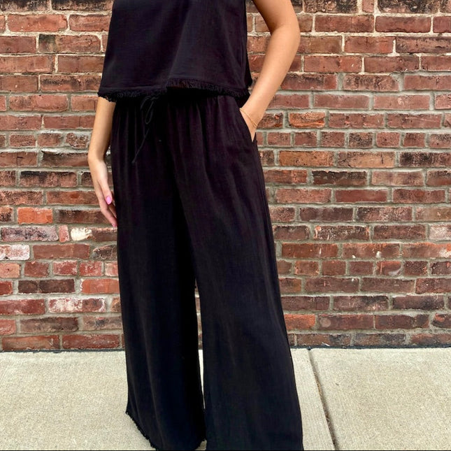 Black Soren Linen Pant