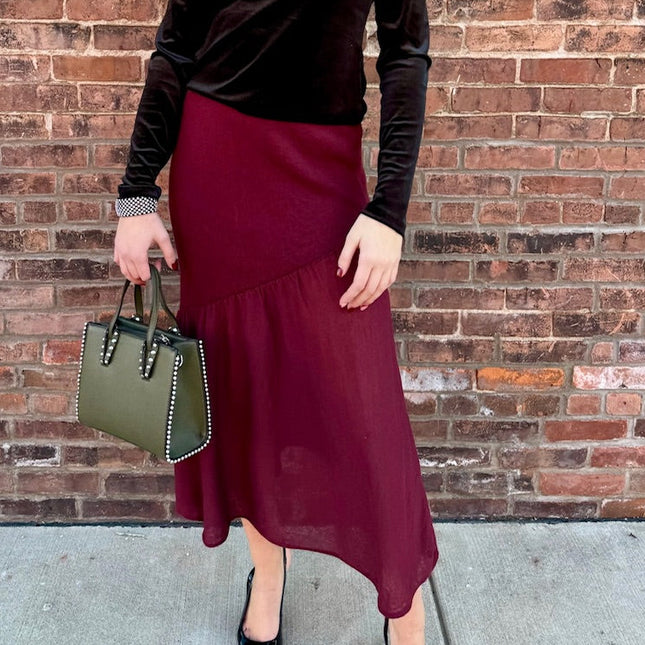 Steve Madden Wine Knit Midi skirt
