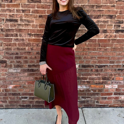 Wine Aneira Skirt