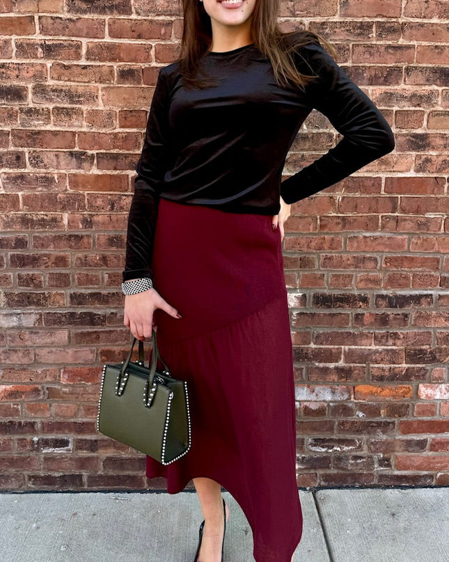 Wine Aneira Skirt