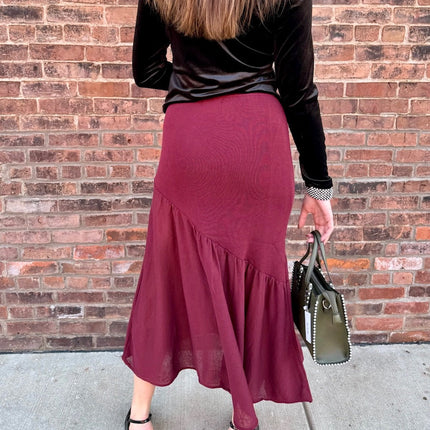 Wine Aneira Skirt