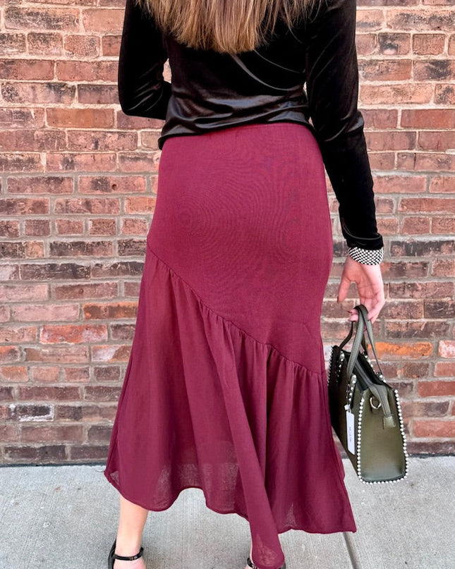 Wine Aneira Skirt