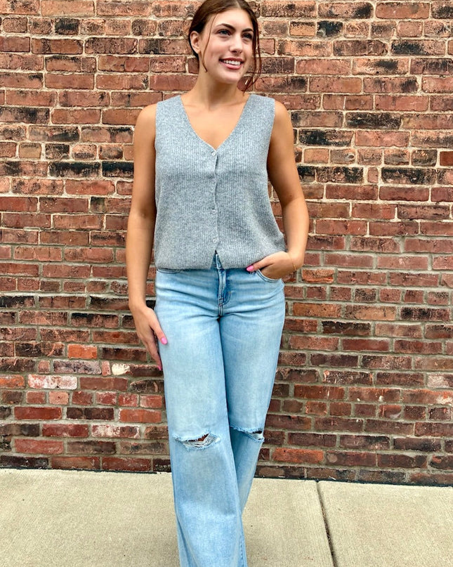 Medium Heather Grey Bryce Sweater Vest