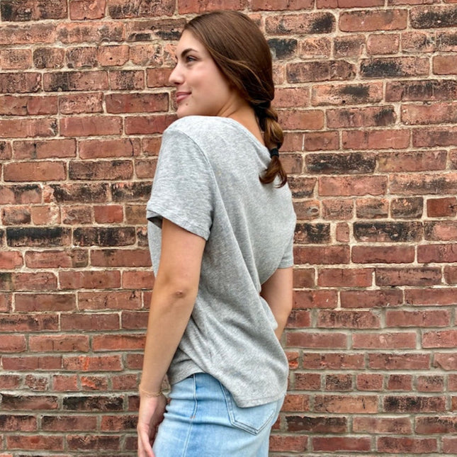 Classic Heather Grey Foundation Slub Tee