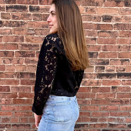 Jaiya Black Lace Top