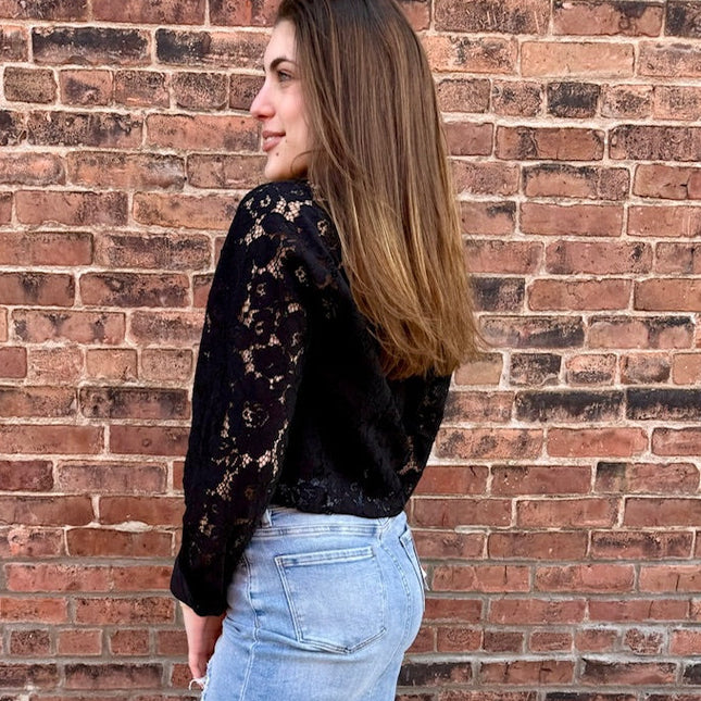Jaiya Black Lace Top
