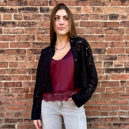 Jaiya Black Lace Top