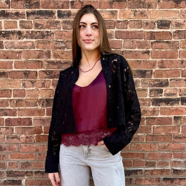 Jaiya Black Lace Top