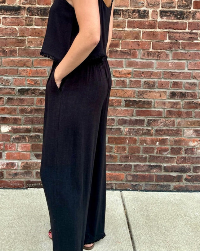 Black Soren Linen Pant