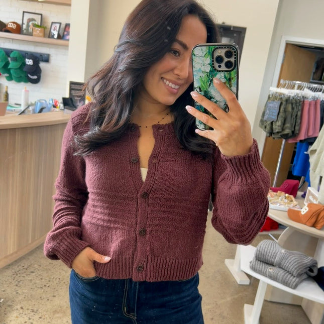 Maroon Cardigan