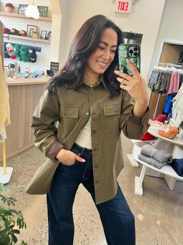 <h2>Trendy Barn Shacket</h2>