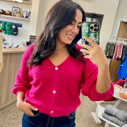 Fuchsia Soft Cardigan
