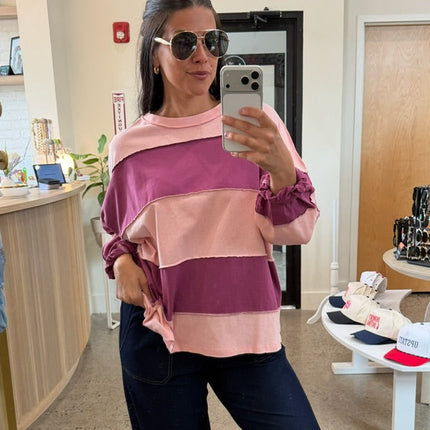 Rugby Stripe Pink Tee