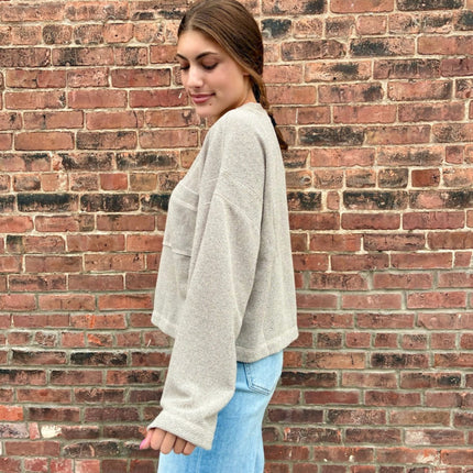 Grey Cameron Pullover Top - Shop Simply Apparel