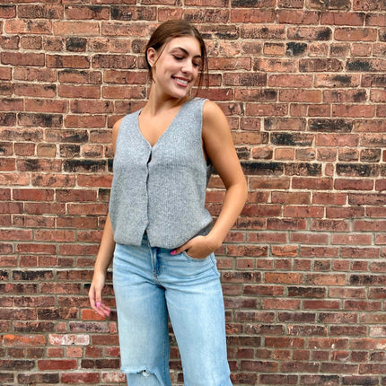 Medium Heather Grey Bryce Sweater Vest