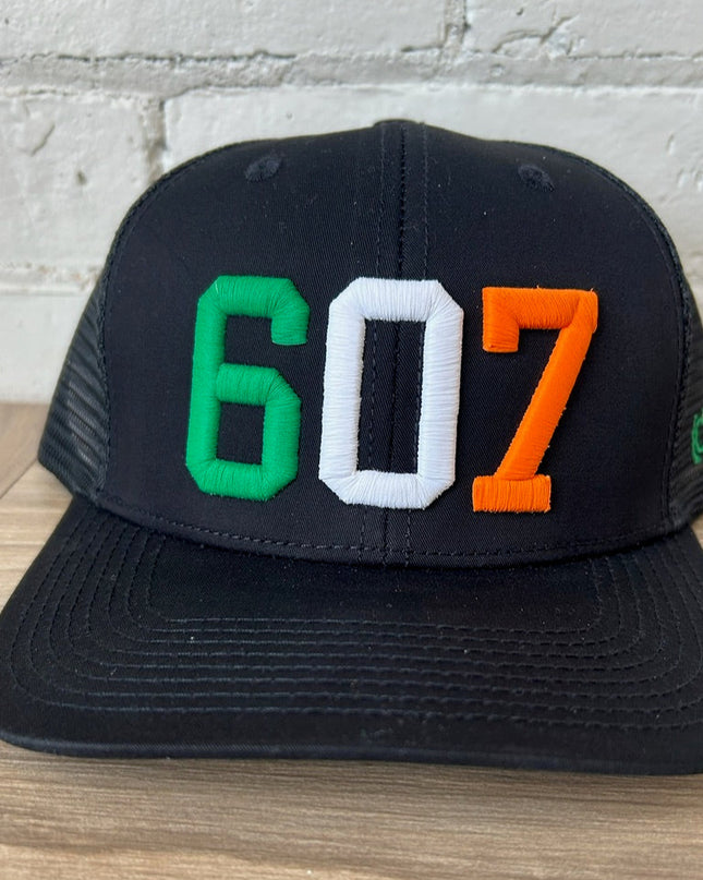 607 Irish Flag Black Trucker Hat - Shop Simply Apparel