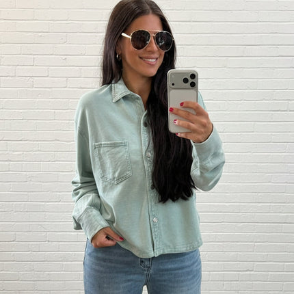Mint Green Soft Button Down