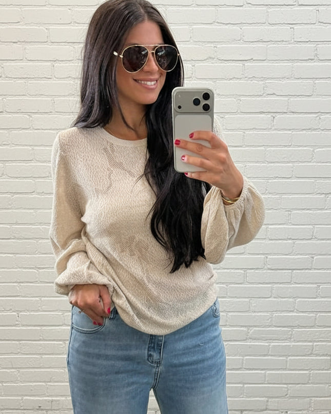 Lucid Pointelle Knit Sweater