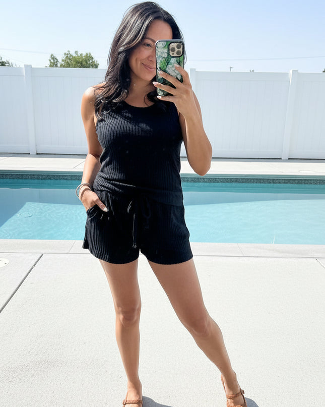 Black vacation summer lounge set