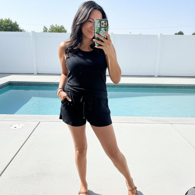 Black vacation summer lounge set