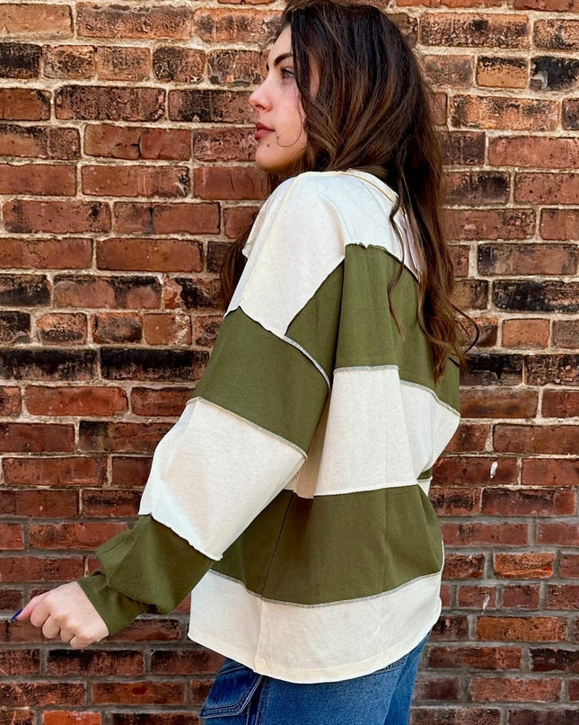 Butter Olive Slouchy Pullover Tee - Shop Simply Apparel