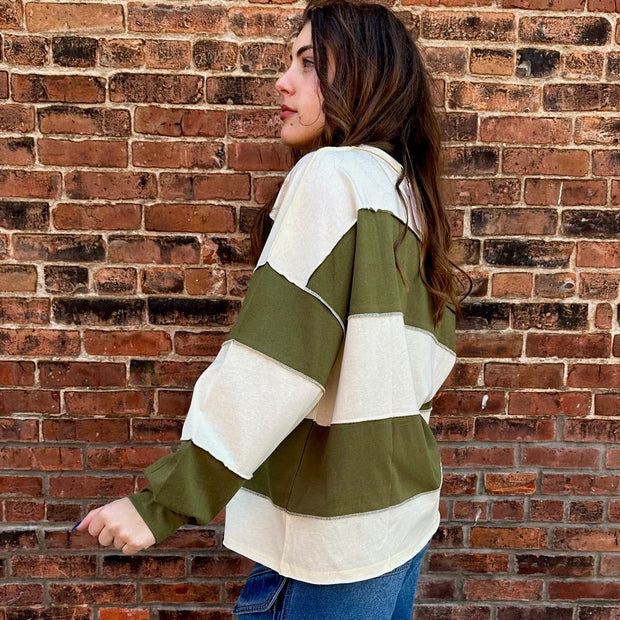 Butter Olive Slouchy Pullover Tee - Shop Simply Apparel