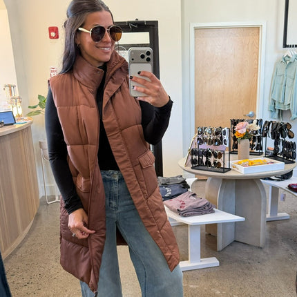 Brown Long Vest