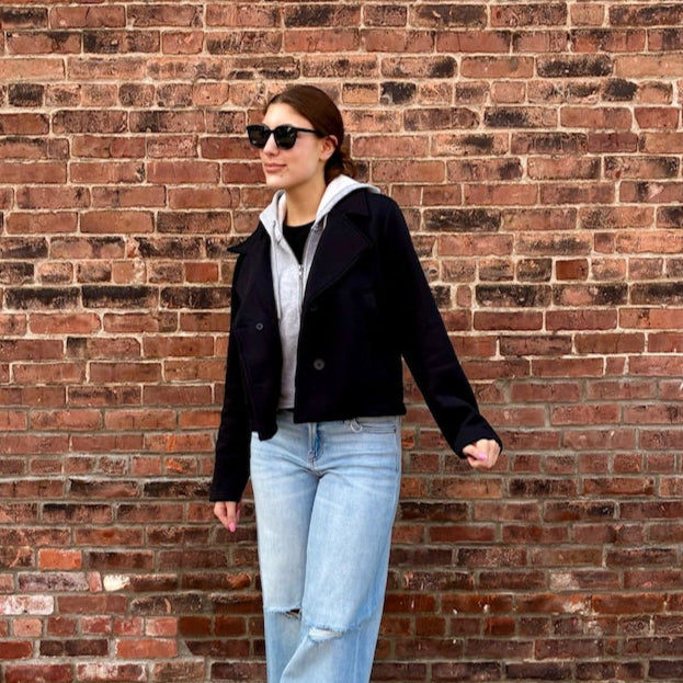 Blazer with fleece insert jacket
