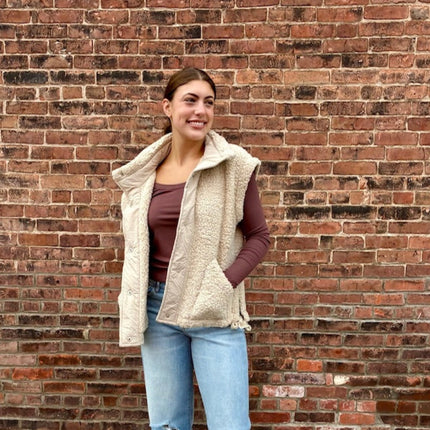 Ivory Sherpa Vest