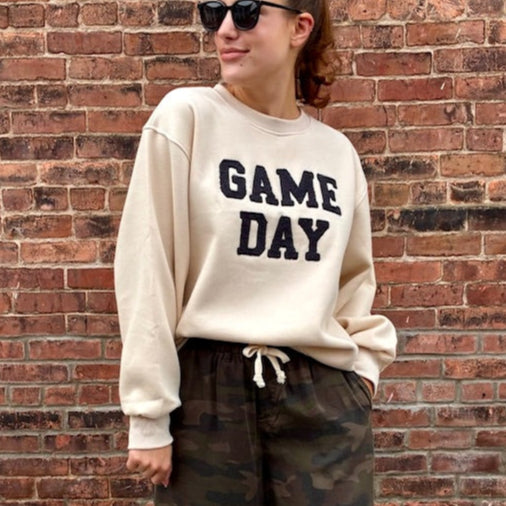 Cream Game Day Sweatshirt