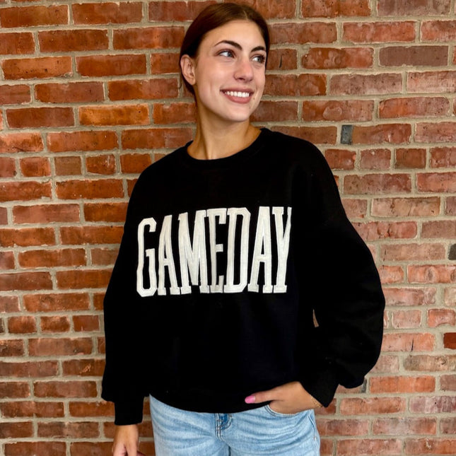 Black Game Day Sweatshirt - Shop Simply Apparel