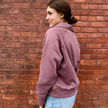 Rose Taupe Thermal Collared V-neck Sweater - Shop Simply Apparel