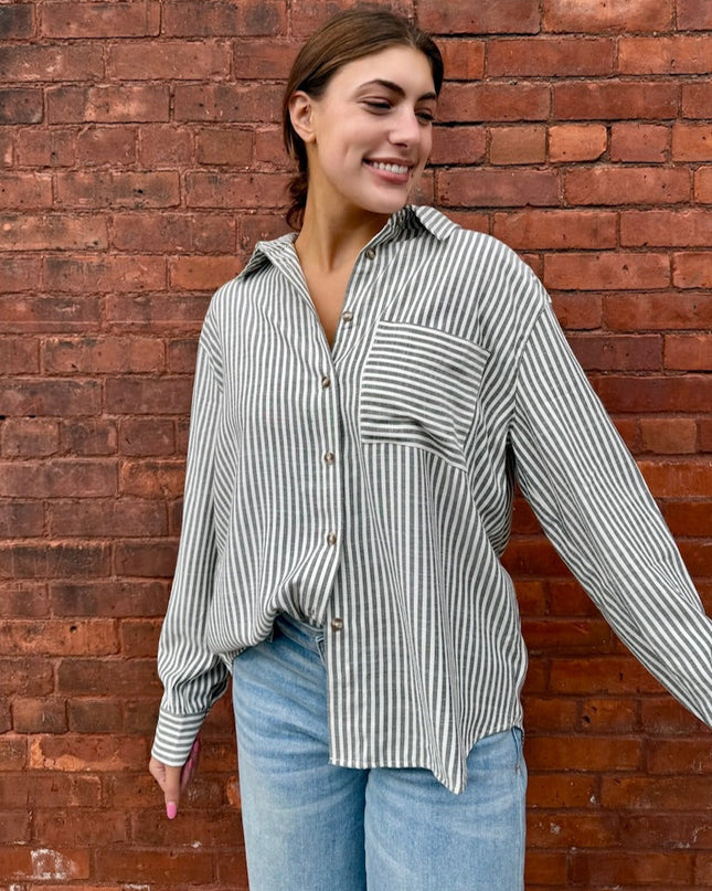 By Together Stripe Button Down
