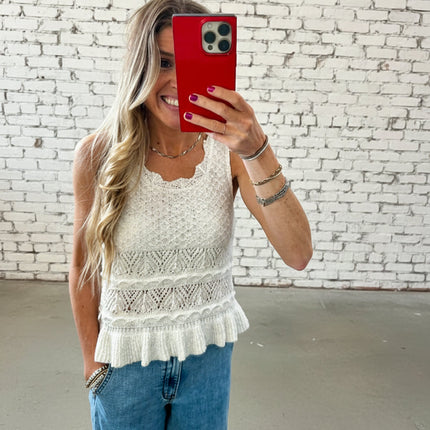 White Lace Tank 