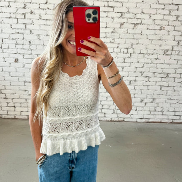 White Lace Tank 