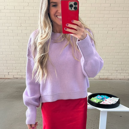 Lilac spring sweater top