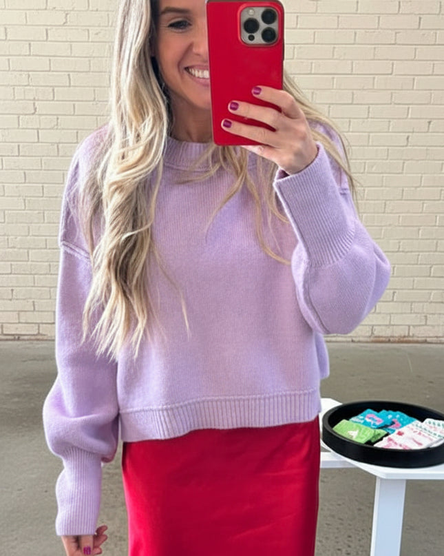 Lilac spring sweater top