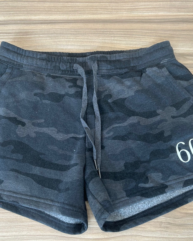 Black Camo Heather 607 Fleece Shorts - Shop Simply Apparel
