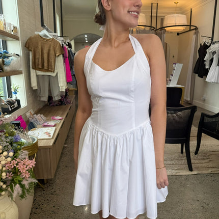 White graduation dress
