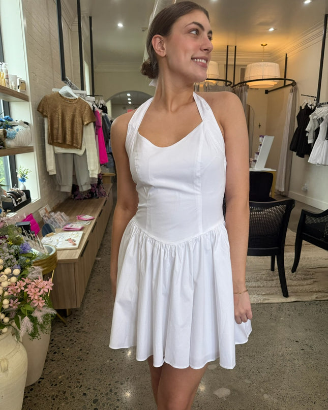 White graduation dress