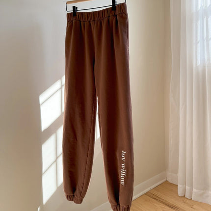 Luv Willow Brown Fleece Joggers