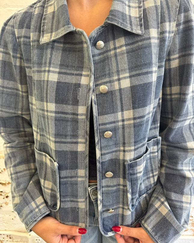 Plaid Denim Jacket
