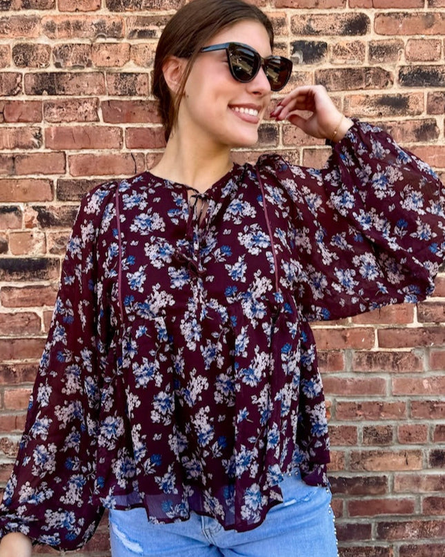 Babydoll floral top