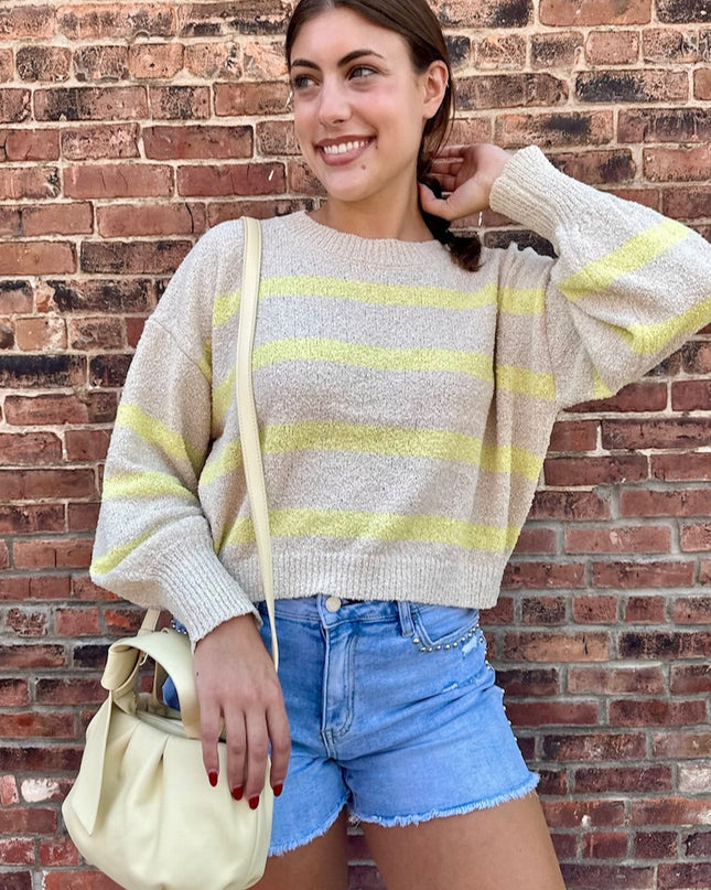 Yellow striped sweater