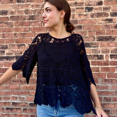 Black lace top