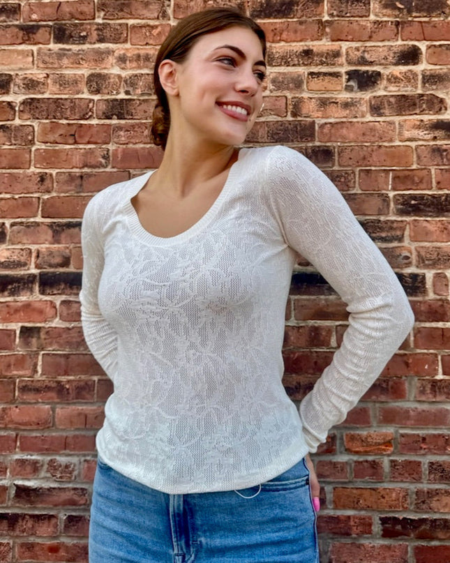Ivory lace top 