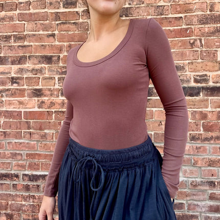 Sandalwood Second Skin Scoop Neck Top - Shop Simply Apparel