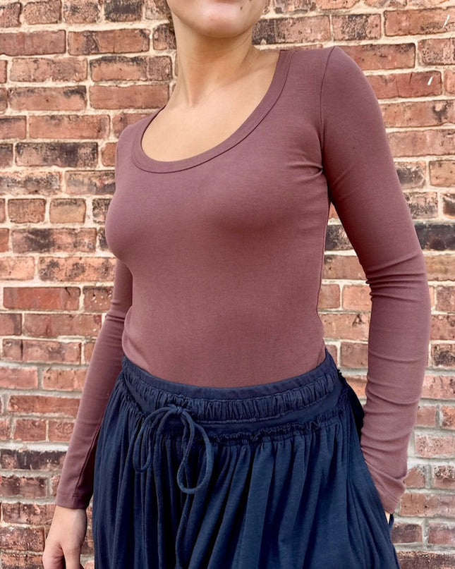 Sandalwood Second Skin Scoop Neck Top - Shop Simply Apparel