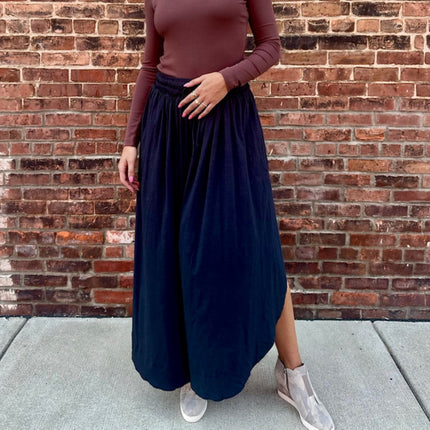 Wide leg casual pants