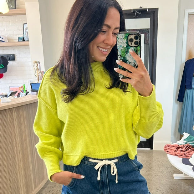 Chartreuse Lime Sweater Top